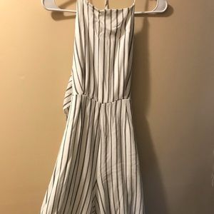 pacsun striped jumpsuit